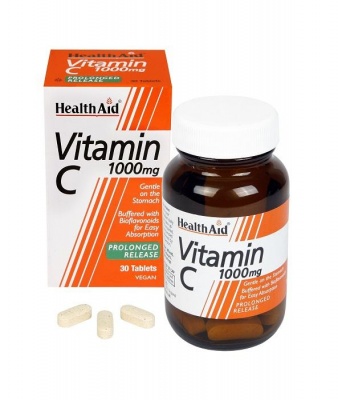 HealthAid Vitamin C 1000mg 30 Vegan Tablets Prolonged Release