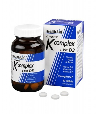 HealthAid Vitamin K Complex +Vit D3 30 Vegetarian Tablets