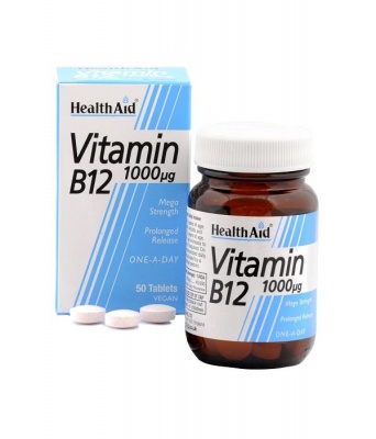 HealthAid Vitamin B12 1000Âµg 50 Vegan Tablets