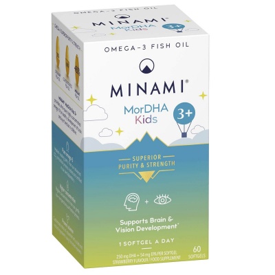 MINAMI MorDHA Kids 3+ Omega-3 Fish Oil 60 Softgels