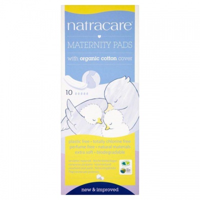 Natracare Maternity Pads with Organic Cotton Cover 10 Pads