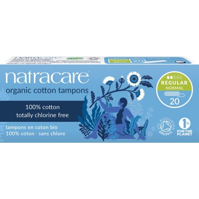 Natracare Organic Cotton Tampons without Applicator - Regular - Pack of 20