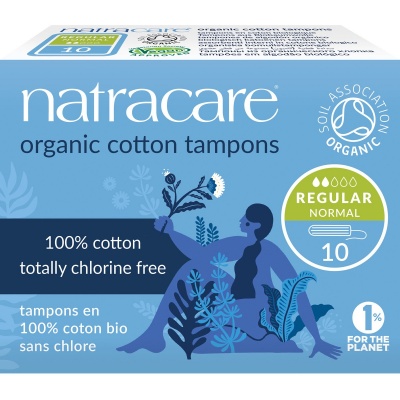 Natracare Organic Cotton Tampons - Regular - Pack of 10