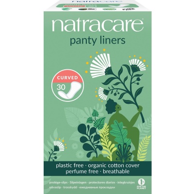 Natracare Organic Cotton Curved Panty Liners - Pack of 30