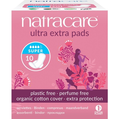 Natracare Organic and Natural Ultra Extra Pads - Super Pack of 10