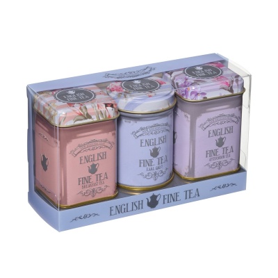 New English Teas Floral Mini Tea Tin Gift with Loose-Leaf Tea