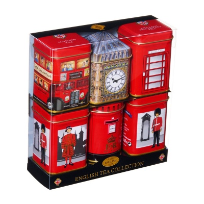 New English Teas Best of British 6 Mini Tin Gift Pack