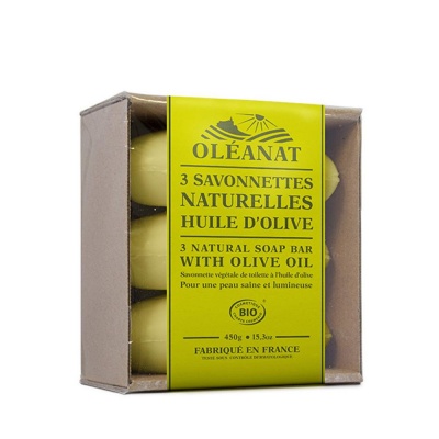 Oleanat Natural Soap Bars with Virgin Olive Oil (3x150g)