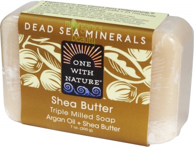 One With Nature Shea Butter Soap with Dead Sea Minerals & Argan Oil 200g