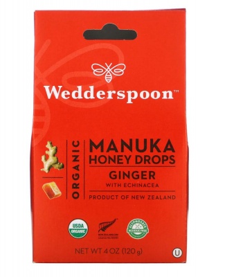 Wedderspoon Manuka Honey Ginger Lozenges 120g