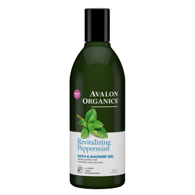 Avalon Organics Revitalising Peppermint Bath and Shower Gel 355ml