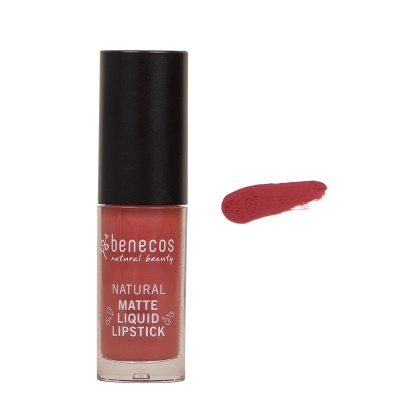 Benecos Natural Matte Liquid Lipstick - Rosewood Romance - 5ml