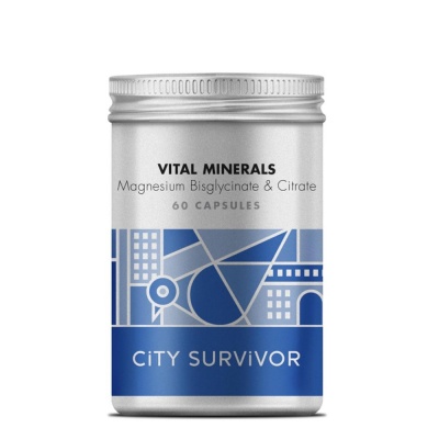 City Survivor Vital Minerals - Magnesium Bisglyinate & Citrate 60 Capsules