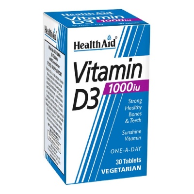 HealthAid Vitamin D3 1000iu 30 Vegetarian Tablets