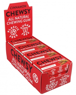 Chewsy Sugar Free Cinnamon Chewing Gum 15g (Pack of 12)