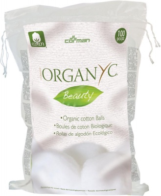 Organyc Organic Cotton Wool Balls - 100 Balls Per Pack