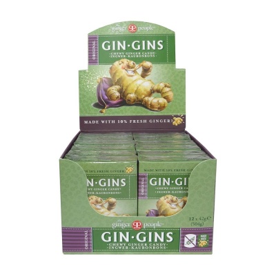 The Ginger People Gin Gins Original Ginger Chews 42g - Box of 12