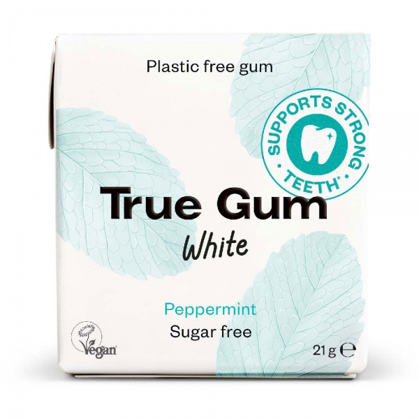 True Gum Plastic Free White Chewing Gum - Peppermint
