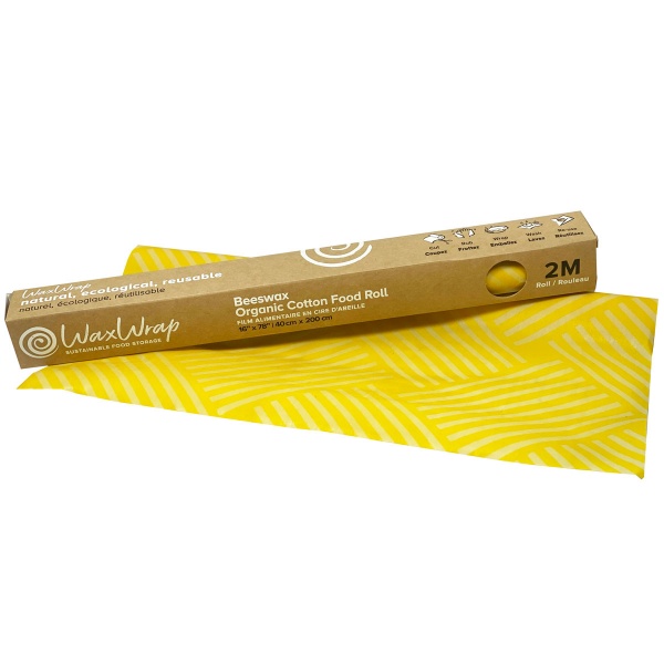 WaxWrap Beeswax Organic Cotton Food Roll 2m (40cmx200cm)