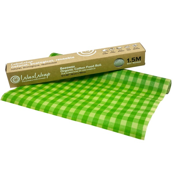 WaxWrap Beeswax Organic Cotton Food Roll 1.5m (30cmx150cm)